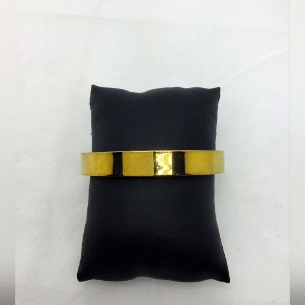 J. Crew Yellow Goldtone Hinged Bangle Bracelet 6.25"
